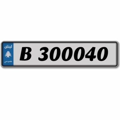 Car plates B 300040