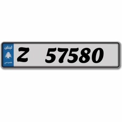 Car plates z57580