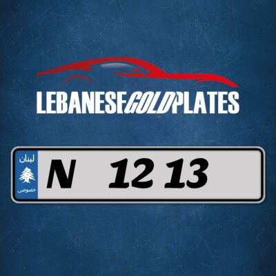 Car plates N 12 13