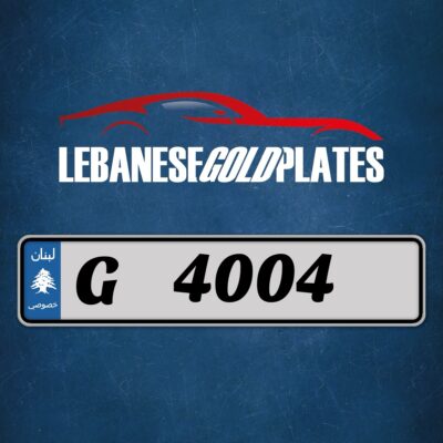 Car plates G 4004